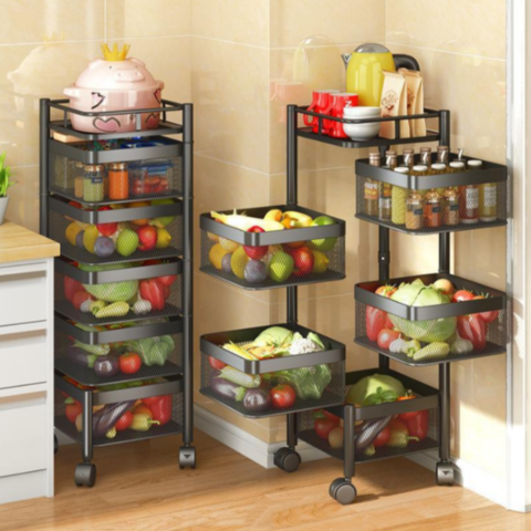 5 Layer Square Shape Kitchen Rack